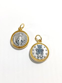 画像1: 不思議のメダイ (金枠・丸・銀）