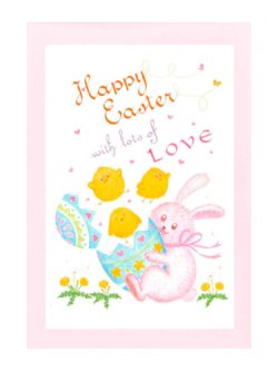 画像2: カリグラフィーデザイン イースターカード 封筒付き（ピンク）※返品不可商品