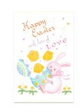 カリグラフィーデザイン イースターカード 封筒付き（ピンク）※返品不可商品