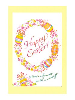 画像2: カリグラフィーデザイン イースターカード 封筒付き（クリーム）※返品不可商品