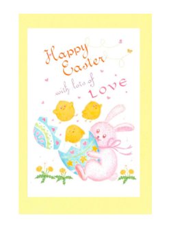 画像2: カリグラフィーデザイン イースターカード 封筒付き（クリーム）※返品不可商品