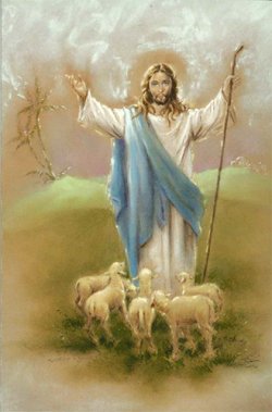 画像1: 2つ折りカード よき牧者イエス ※返品不可商品