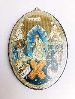 画像1: イタリア直輸入デコパージュ板絵（キリストの復活）※返品不可商品