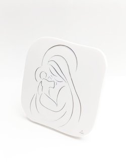 画像3: 石板風卓上飾り 聖母子（白） ※返品不可商品