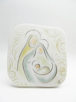 画像1: 石板風卓上飾り 聖家族（カラー） ※返品不可商品