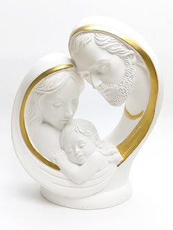 画像1: レジンホワイトゴールド 聖家族15cm ※返品不可商品
