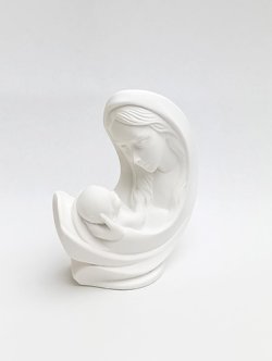 画像2: 聖像 レジンホワイト聖母子 ※返品不可商品