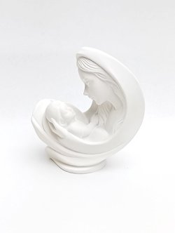 画像1: 聖像 レジンホワイト聖母子 ※返品不可商品