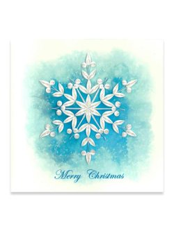 画像1: クイリング・クリスマスカード（スノーフレーク） ※返品不可商品