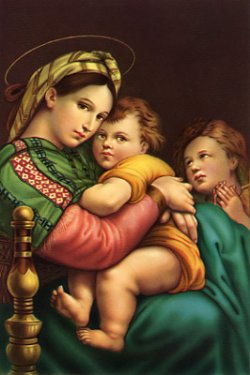 画像1: フィデスポストカード 小椅子の聖母子 (5枚組)