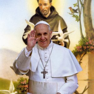 画像: 教皇フランシスコのご絵 B (25cm×20cm) ※返品不可商品
