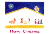 画像: クリスマスカード 二つ折り 馬小屋 ※返品不可商品