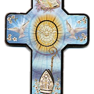 画像: 聖霊の鳩デコパージュ十字架