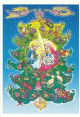 画像: ★在庫限り★クリスマスカード 二つ折り 夜空  ※返品不可商品