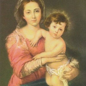 画像: 2つ折りカード  聖母と幼子　※返品不可商品