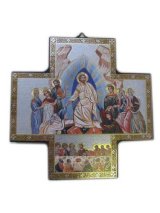 画像: 壁掛けイコン十字架　復活のイエス