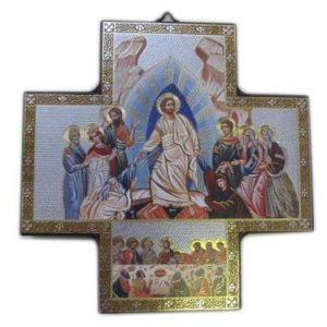 画像: 壁掛けイコン十字架　復活のイエス