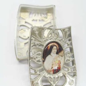 画像: メタル製ロザリオ入れ・幼いイエスの聖テレジア