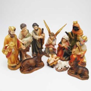 画像: ハンドペイントネイティビティ(11点セット) No.89307