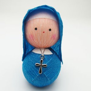 画像: 起き上がり人形 Sr.スコラスチカ（青） ※返品不可商品