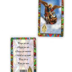 画像: イタリア製メダイ付きカード 大天使聖ミカエル
