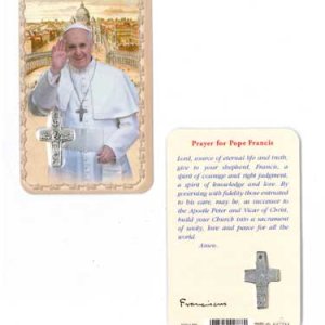 画像:  教皇フランシスコ十字架メダイ付きカード 