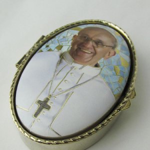 画像: メタル製 小物入れ 教皇フランシスコ