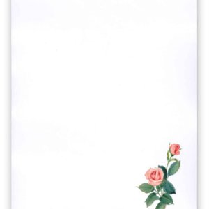 画像: 聖句入り便箋 二輪薔薇 封筒付き