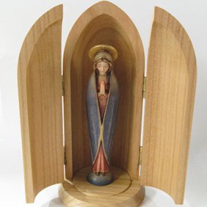 画像: ドーム型木製マリア像（大型・着色） ※返品不可商品 