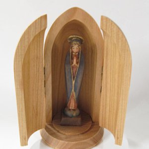画像: ドーム型木製マリア像（小型・着色） ※返品不可商品 
