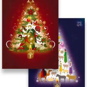 画像: グリーティングカード2×2 クリスマス10026