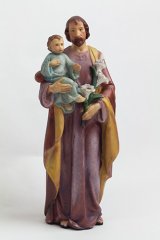 画像: 聖像 再生木材製 聖ヨセフと幼子イエス(St Joseph）