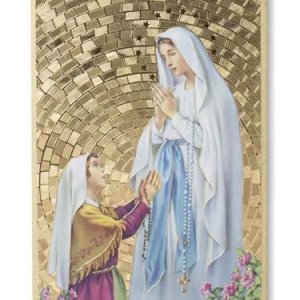 画像: 壁掛け板絵  聖母とベルナデッタ