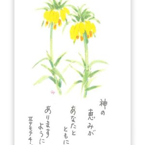 画像: ミニカード 黄色の花（10枚セット） ※返品不可商品