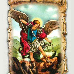 画像: 大天使聖ミカエルのデコパージュ