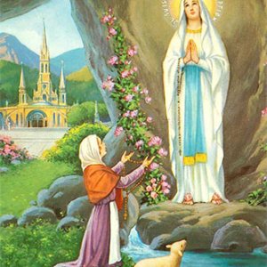画像: フィデスポストカード ルルドの聖母とベルナデッタ (5枚組) ※返品不可商品