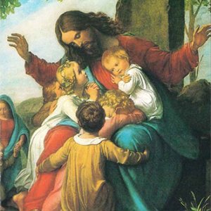 画像: 2つ折りカード イエスと子どもたち　※返品不可商品