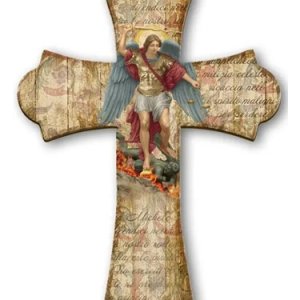 画像: 壁掛け十字架　大天使聖ミカエル ※返品不可商品
