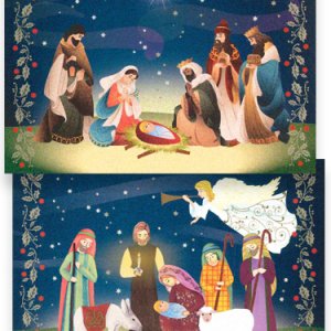 画像: グリーティングカード2×2 クリスマス10034