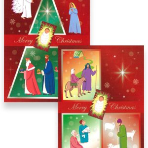 画像: グリーティングカード2×2 クリスマス10035