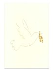 画像1: 二つ折りクリスマスカード  オリーブをくわえた鳩 ※返品不可商品