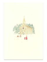 画像: 二つ折りクリスマスカード 教会 ※返品不可商品