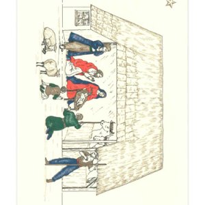 画像: 二つ折りクリスマスカード ご降誕 ※返品不可商品