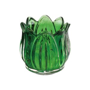 画像: ガラスポット　グリーン/チューリップ型