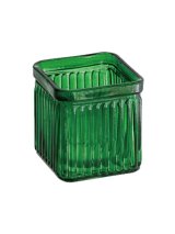 画像: ガラスポット グリーン/スクエア型