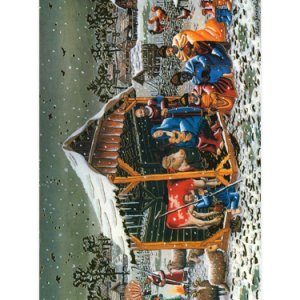 画像: 二つ折りクリスマスカード ご降誕 ※返品不可商品