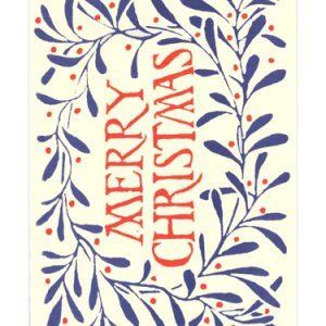 画像: 二つ折りクリスマスカード MerryChristmas(blue) ※返品不可商品