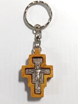 画像: イタリア直輸入木製キーホルダー サンダミアーノ十字架  ※返品不可商品 
