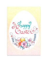 画像: カリグラフィーデザイン イースターカード 封筒付き（ホワイト）※返品不可商品