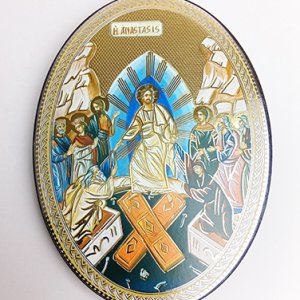 画像: イタリア直輸入デコパージュ板絵（キリストの復活）※返品不可商品